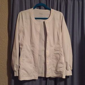 Women’s NRG by Barco scrub jacket white size small
